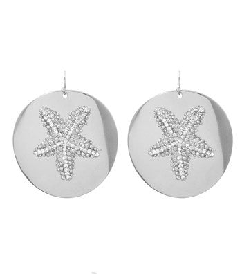 Starfish Earrings Color - Silver