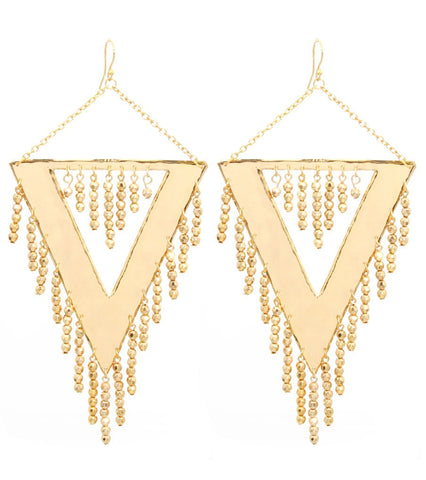 Triangle Beads Drop Earrings