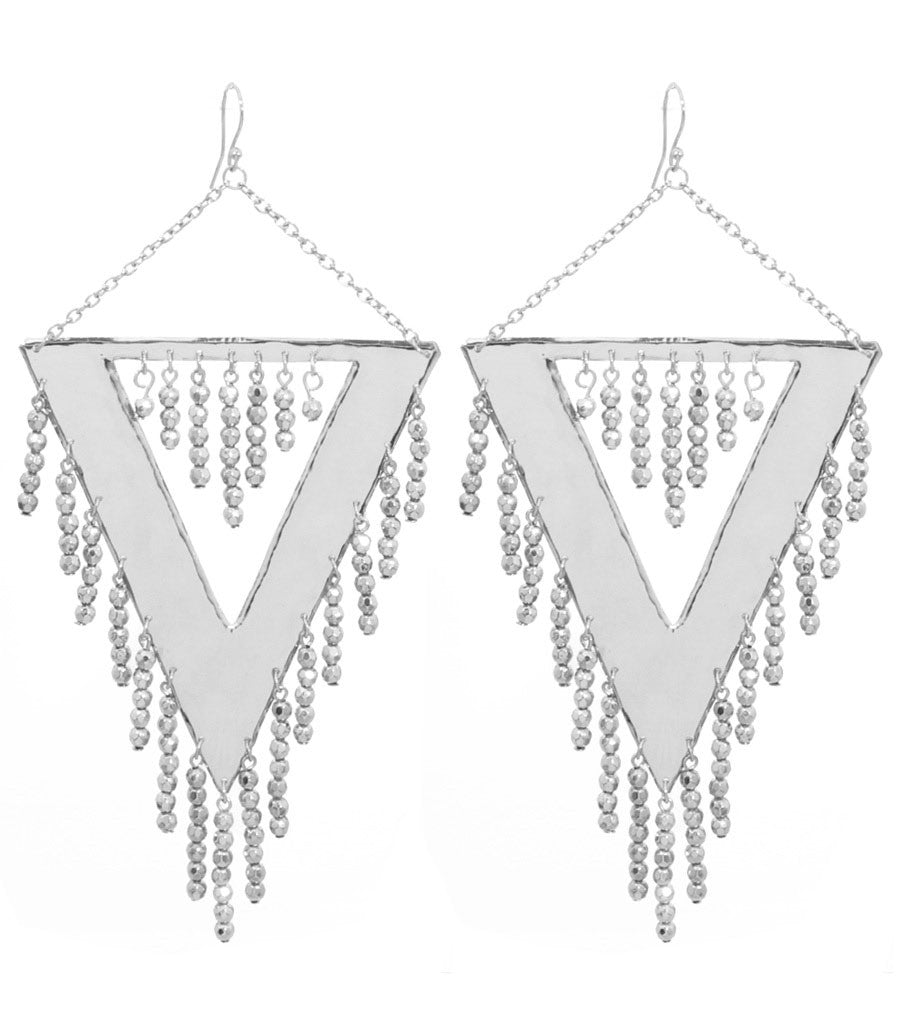 Triangle Beads Drop Earrings