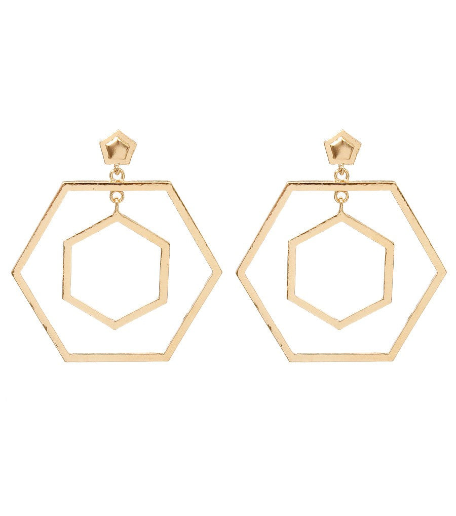 Geometric Shape Drop Earrings