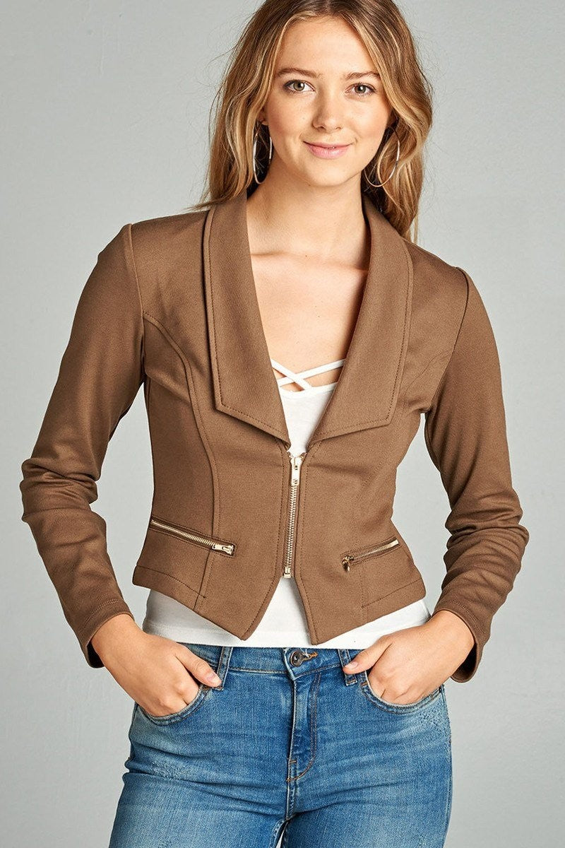 Zip blazer outlet womens