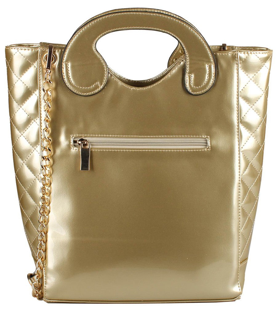 Gold and Rhinestone Question Mark Handbag