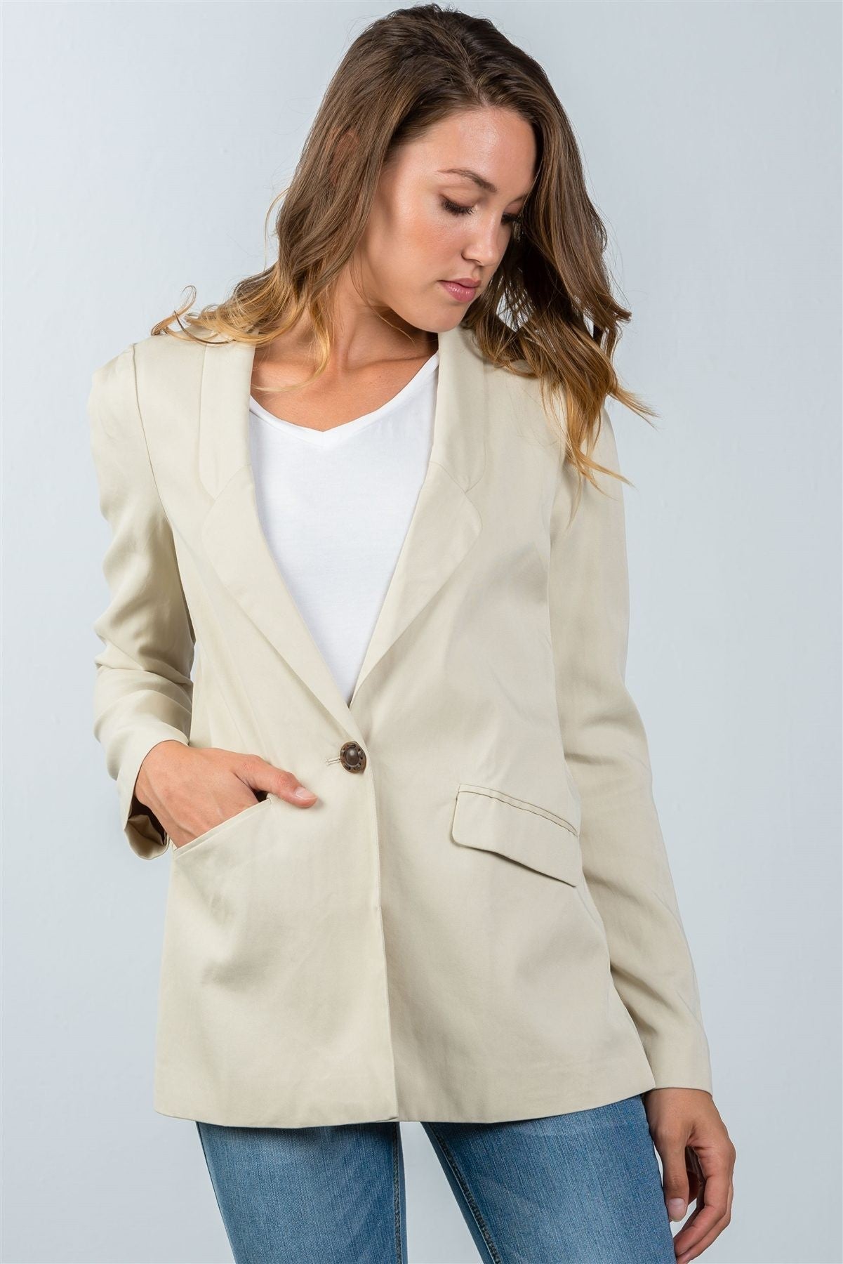 Single Button Blazer w/ Pockets