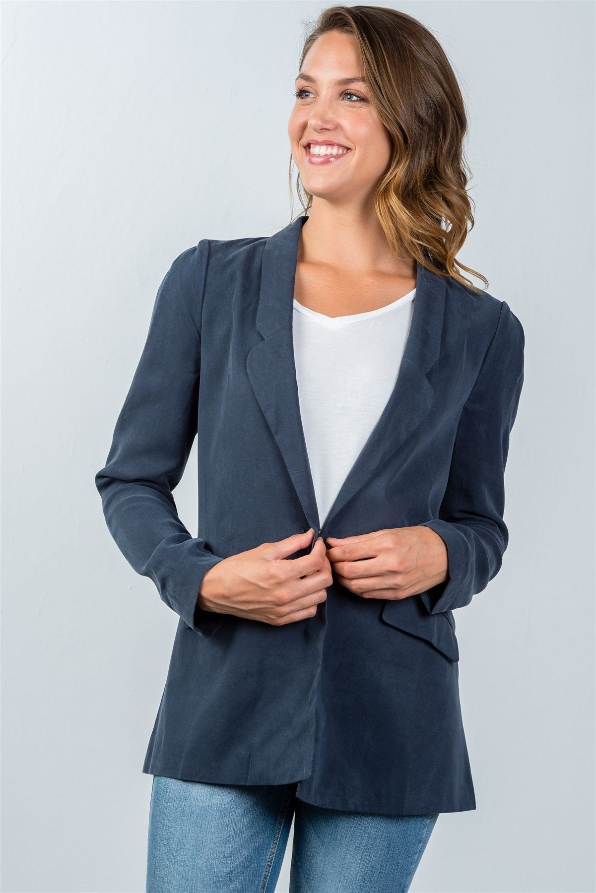 Single Button Blazer w/ Pockets