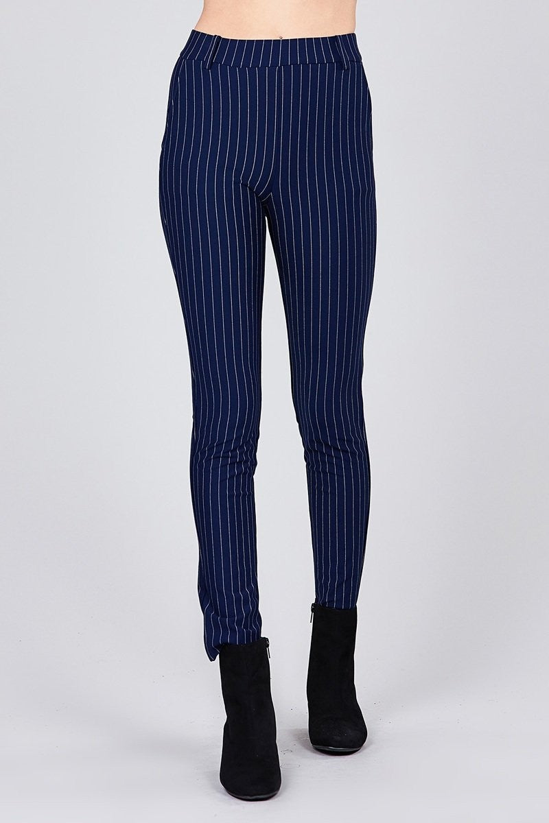 Plus Size Stripe Knit Pants