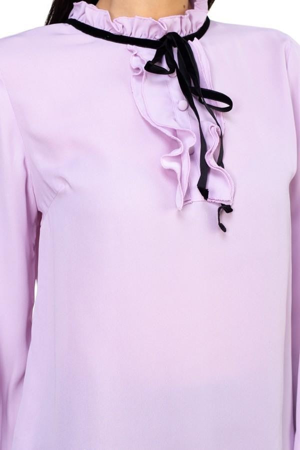 Ruffle Mock Pussycat Bow Shirt