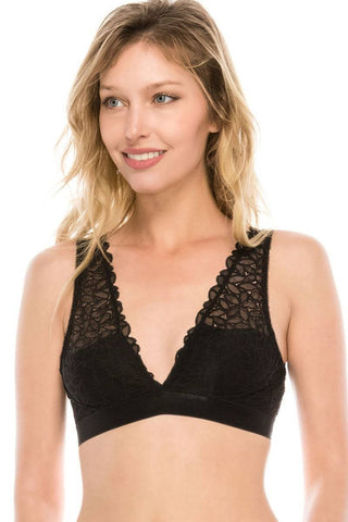 Womens Floral Lace Bralette